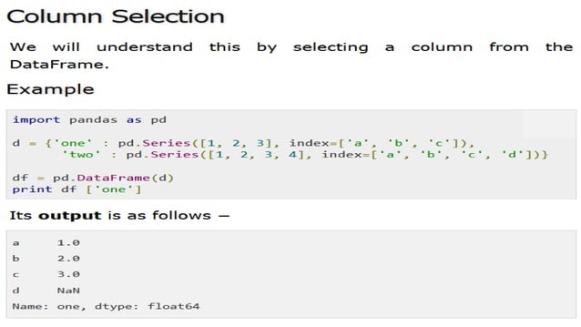 Python pandas Library | PPT