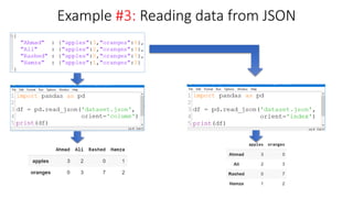 Example #3: Reading data from JSON
 