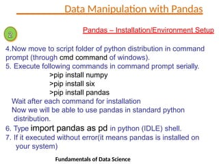 Python Pandas library for data mining and analysis | PPTX