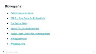 Python para Programadores Java: Guía Completa y Comparativa | PDF