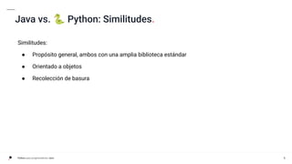 Python para Programadores Java: Guía Completa y Comparativa | PDF