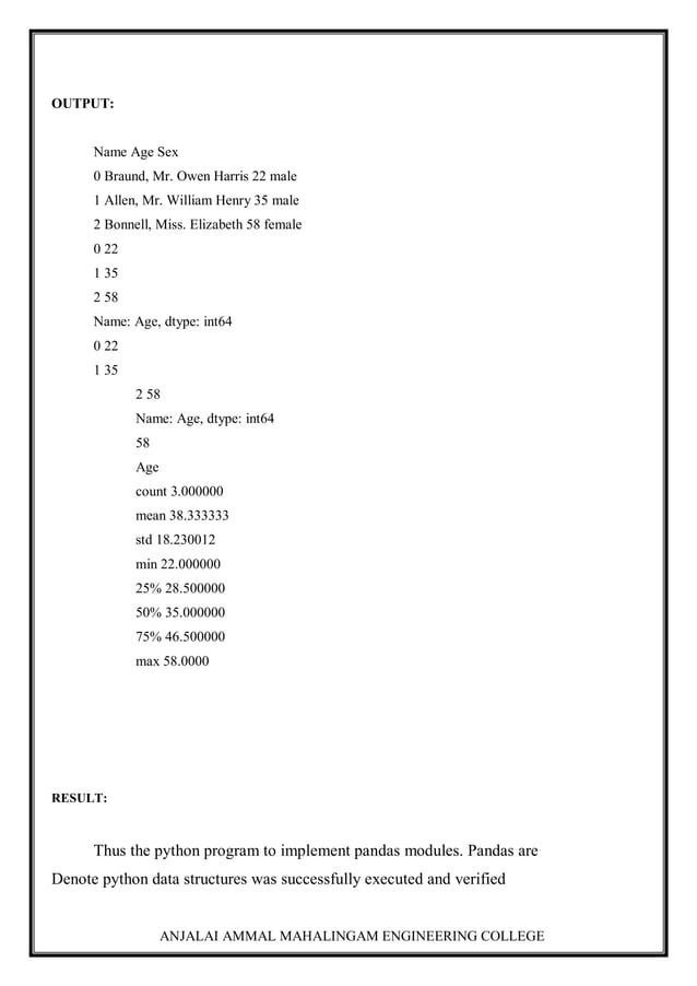 GE3171-PROBLEM SOLVING AND PYTHON PROGRAMMING LABORATORY | PDF