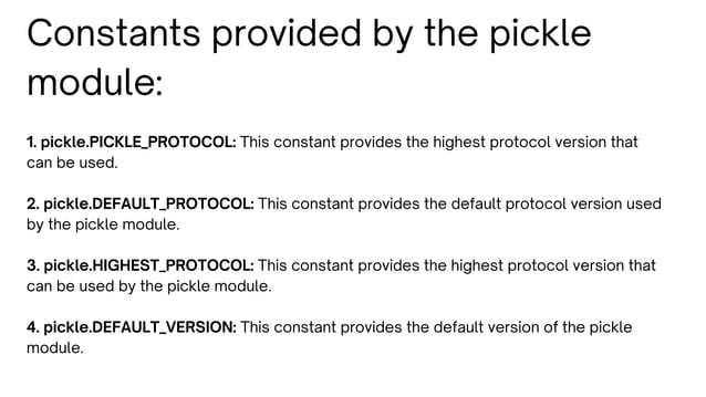 Python Pickle Module.pdf