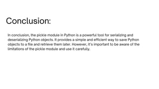Python Pickle Module.pdf