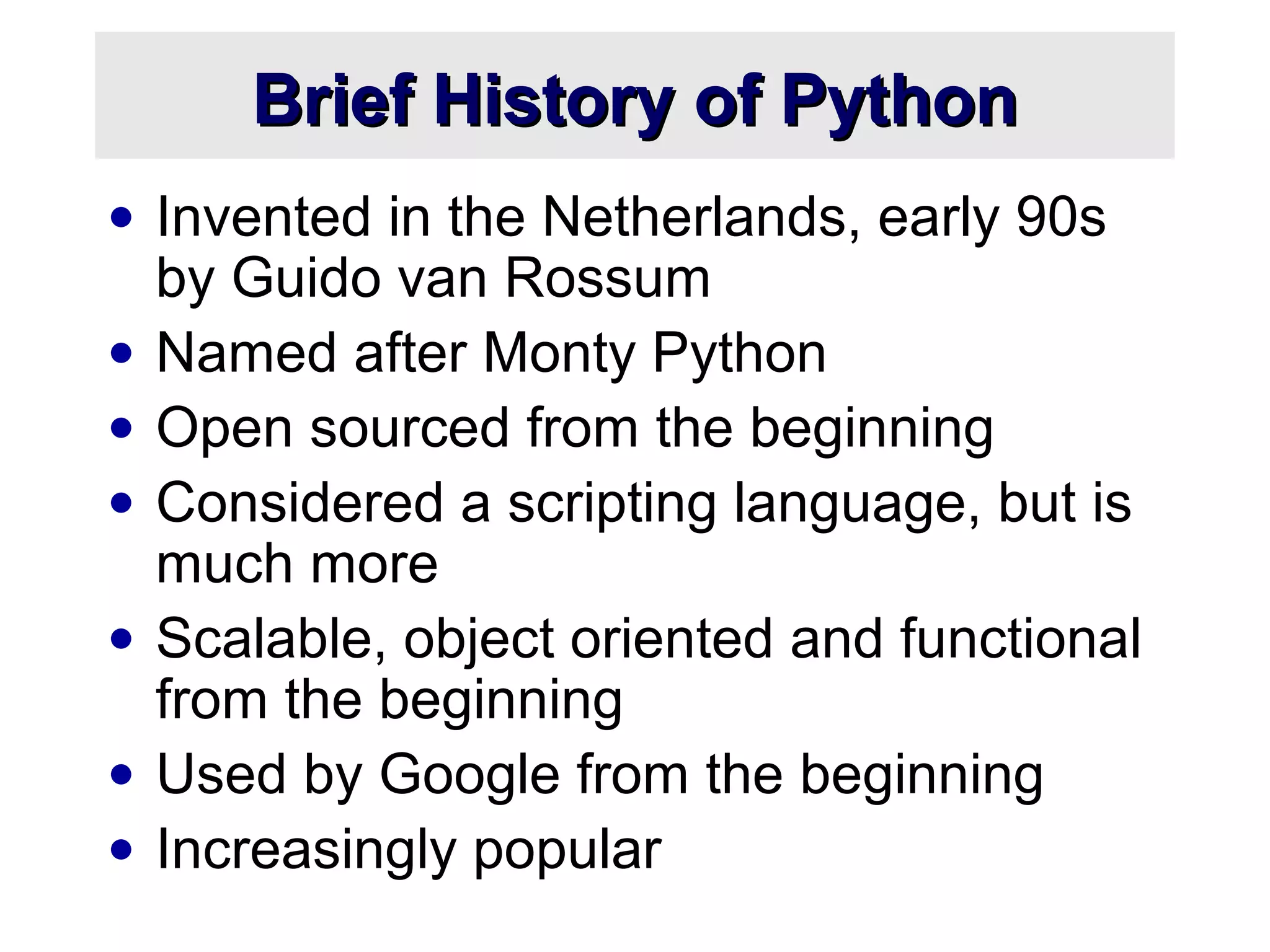 Python ppt | PPT
