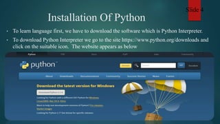Python ppt | PPT