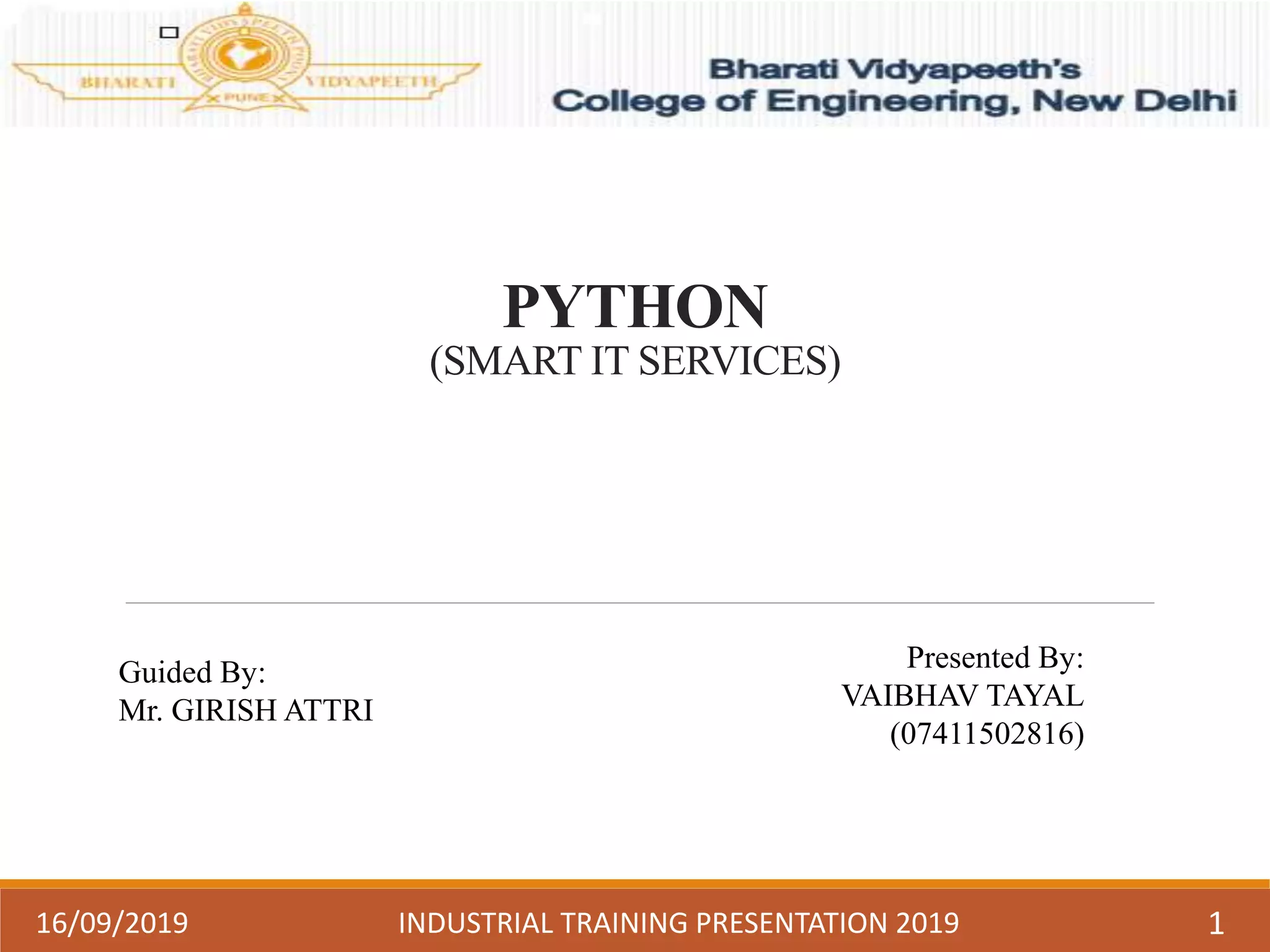 Python ppt | PPT