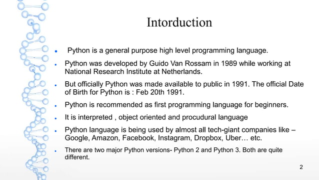 Python ppt | PPT