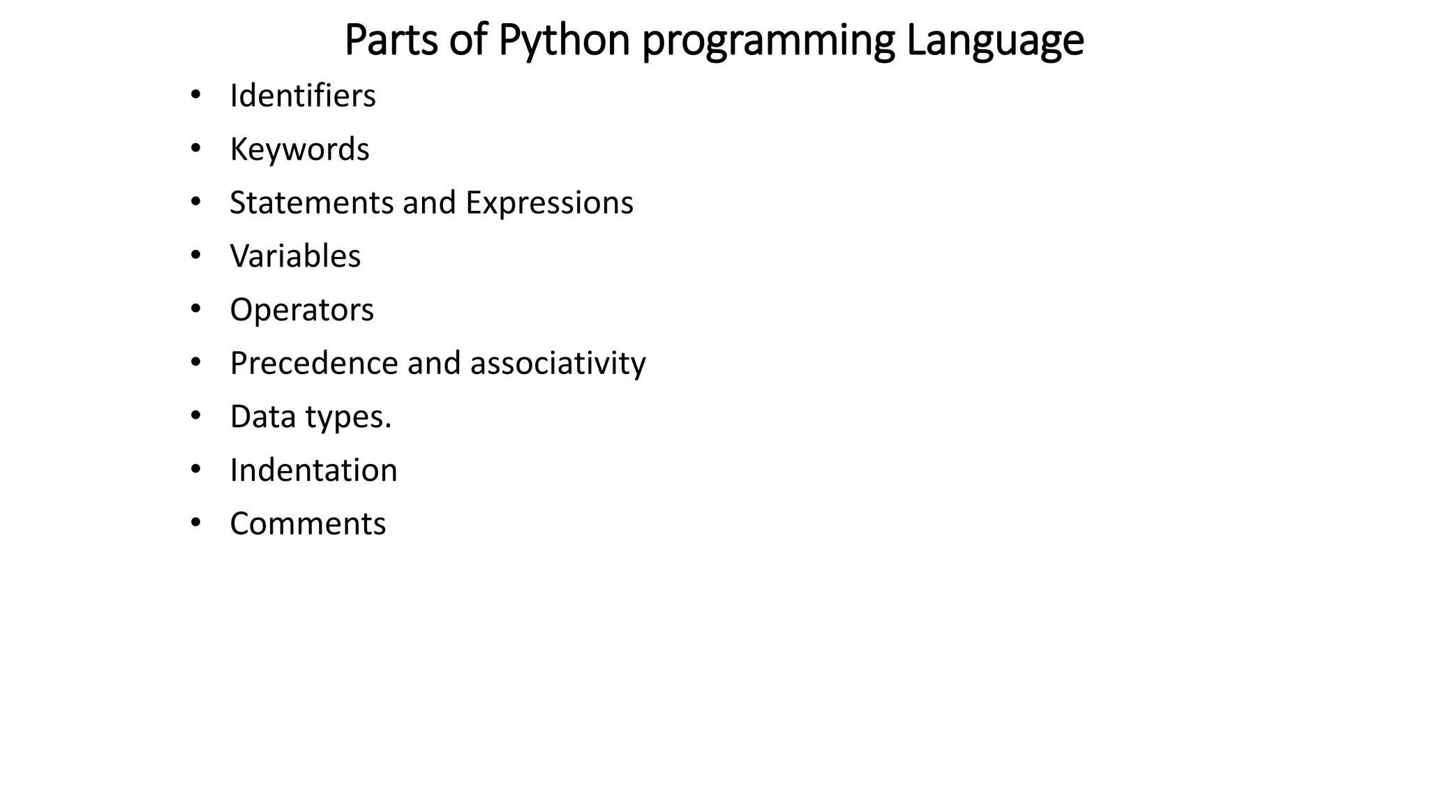 python notes for MASTER OF COMPUTER APPLIICATION_ppt.pptx | Programming ...