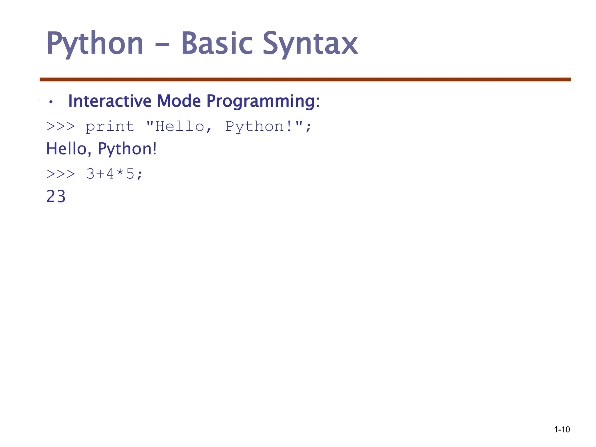 python introduction all the students.ppt