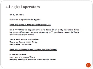 4.Logical operators
9
 
