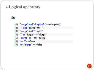 4.Logical operators
11
 