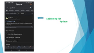 Searching for
Python
 