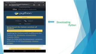 Downloading
Python
 