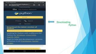Downloading
Python
 