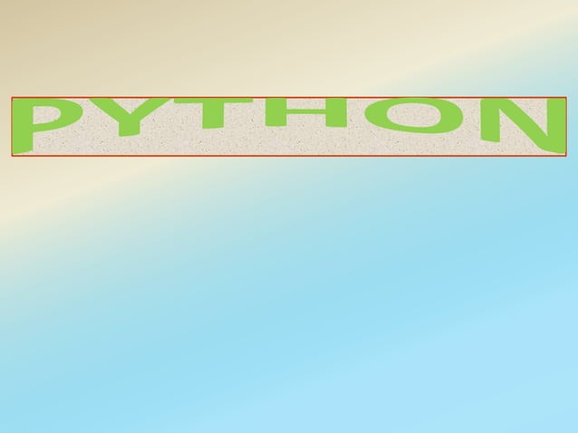 FUNDAMENTALS OF PYTHON LANGUAGE | PPTX
