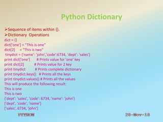 FUNDAMENTALS OF PYTHON LANGUAGE | PPTX