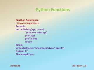 FUNDAMENTALS OF PYTHON LANGUAGE | PPTX