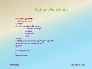 FUNDAMENTALS OF PYTHON LANGUAGE | PPTX