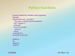 FUNDAMENTALS OF PYTHON LANGUAGE | PPTX