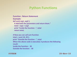 FUNDAMENTALS OF PYTHON LANGUAGE | PPTX
