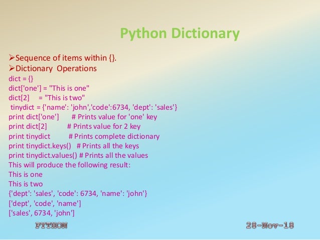 FUNDAMENTALS OF PYTHON LANGUAGE