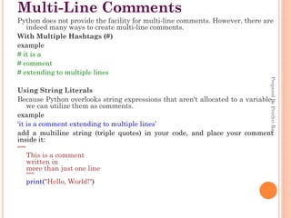 Python notes containing concept for beginners to clear their doubts and ...