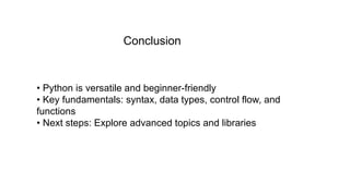 Presentation of Python Programming Language | PPT