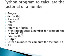 Python program For O level Practical | PPT