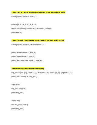 PYTHON_PROGRAM(1-34).pdf | Programming Languages | Computing