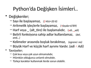 Python Programlama Diline Giriş Güncelleme 2024 | PDF