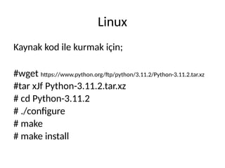 Python Programlama Diline Giriş Güncelleme 2024 | PDF