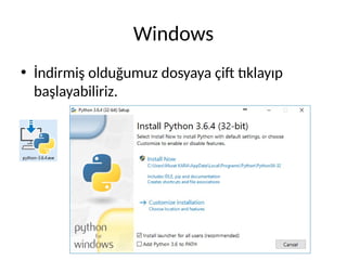 Python Programlama Diline Giriş Ders Sunusu (Güncelleme 2025) | PDF