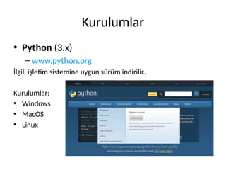 INFTEC-2024 Python Programlama Giriş Kursu | PDF