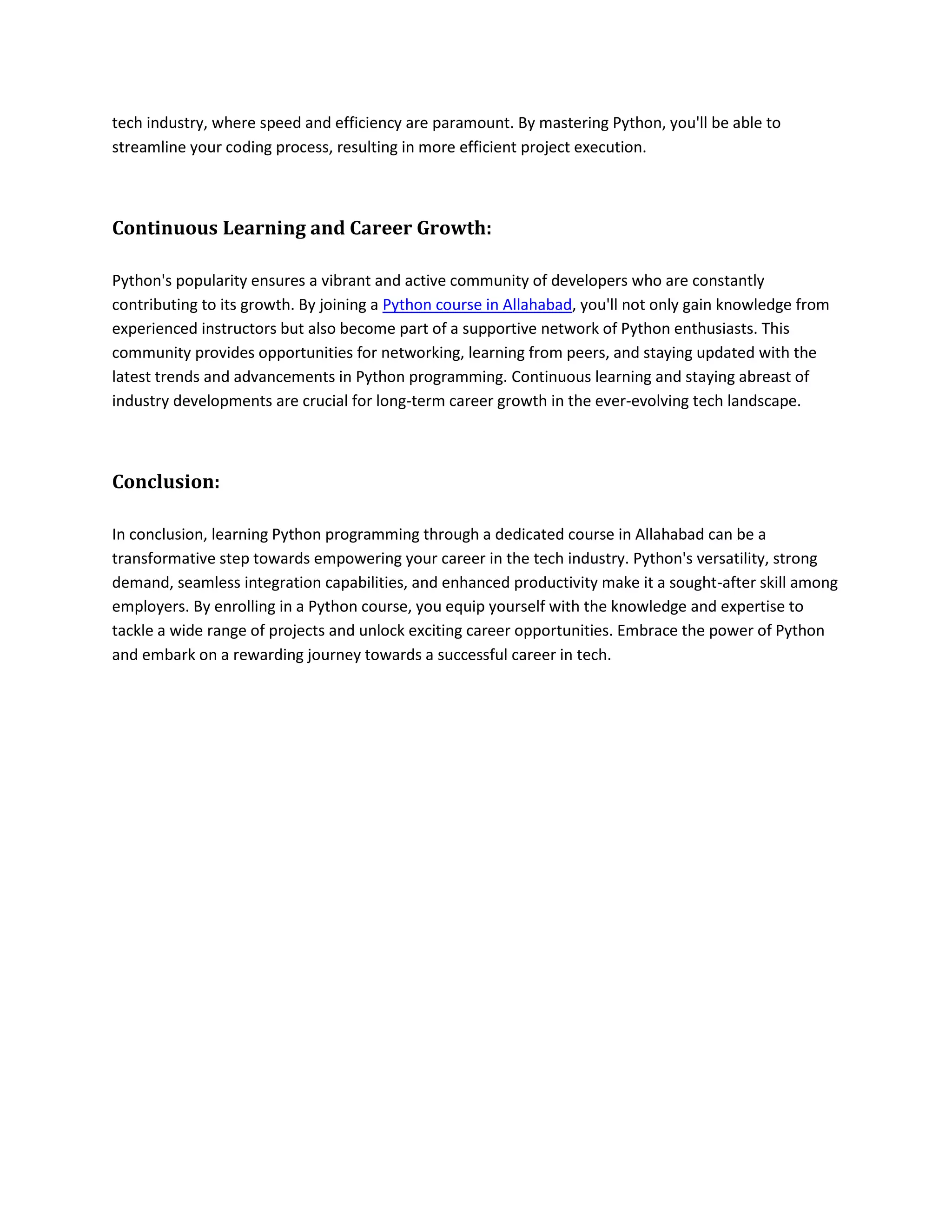 Python Programming: Empowering Your Career in Tech | PDF