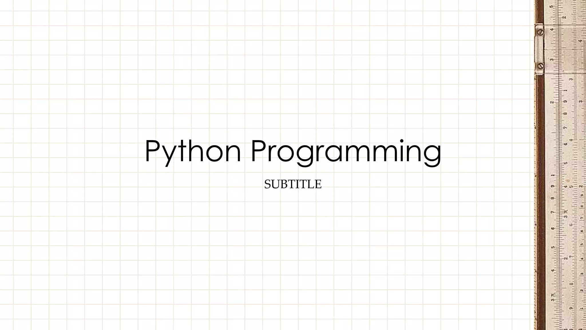 Python programming | PPT