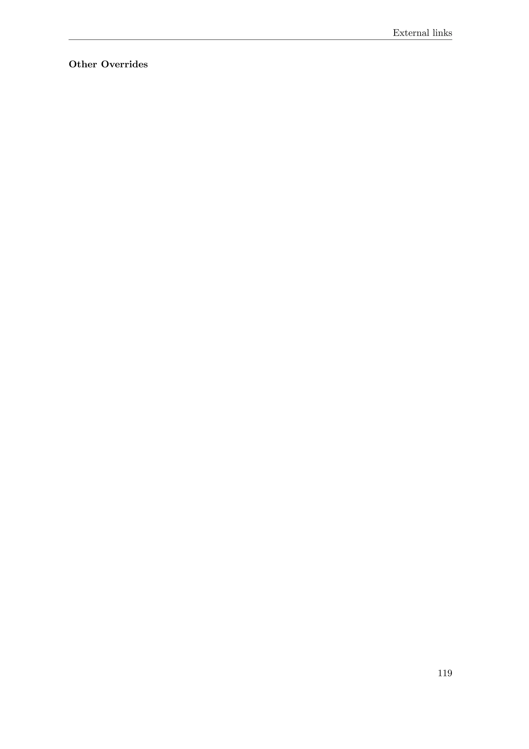 External links
Other Overrides
119
 