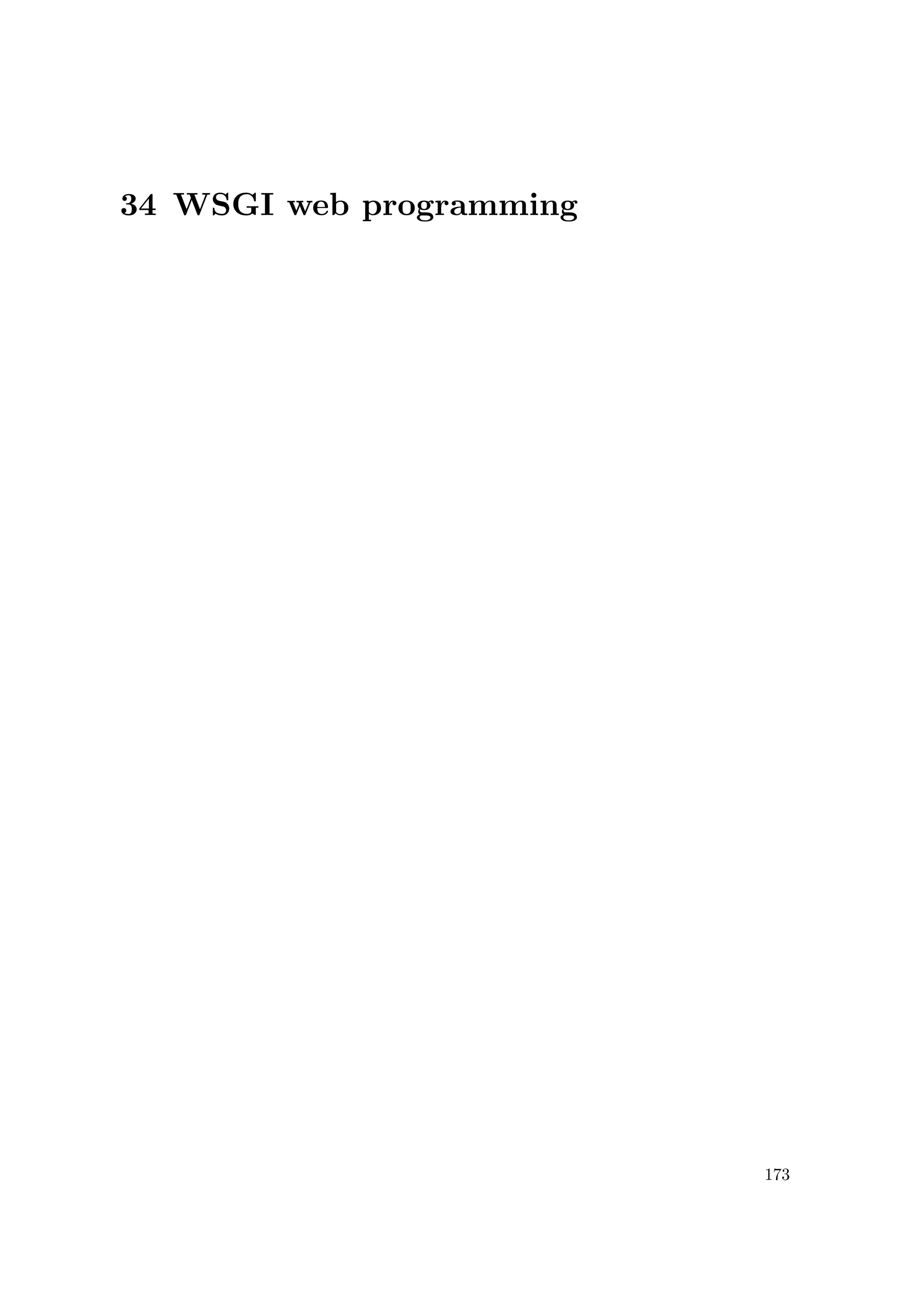 34 WSGI web programming
173
 