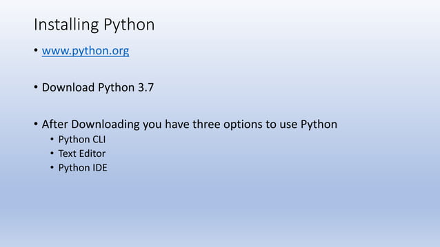 Python programming | PPT