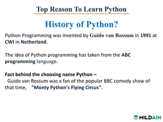 Python programming | Fundamentals of Python programming | PPT