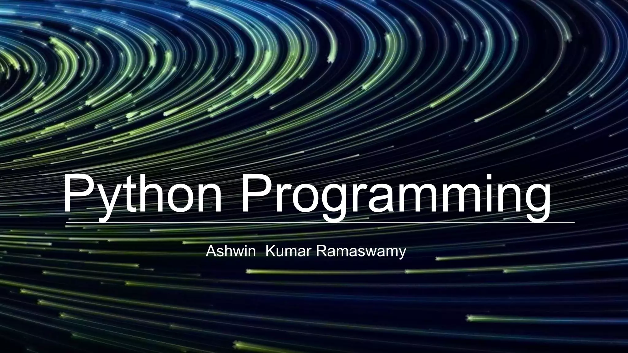 Python programming | PPT