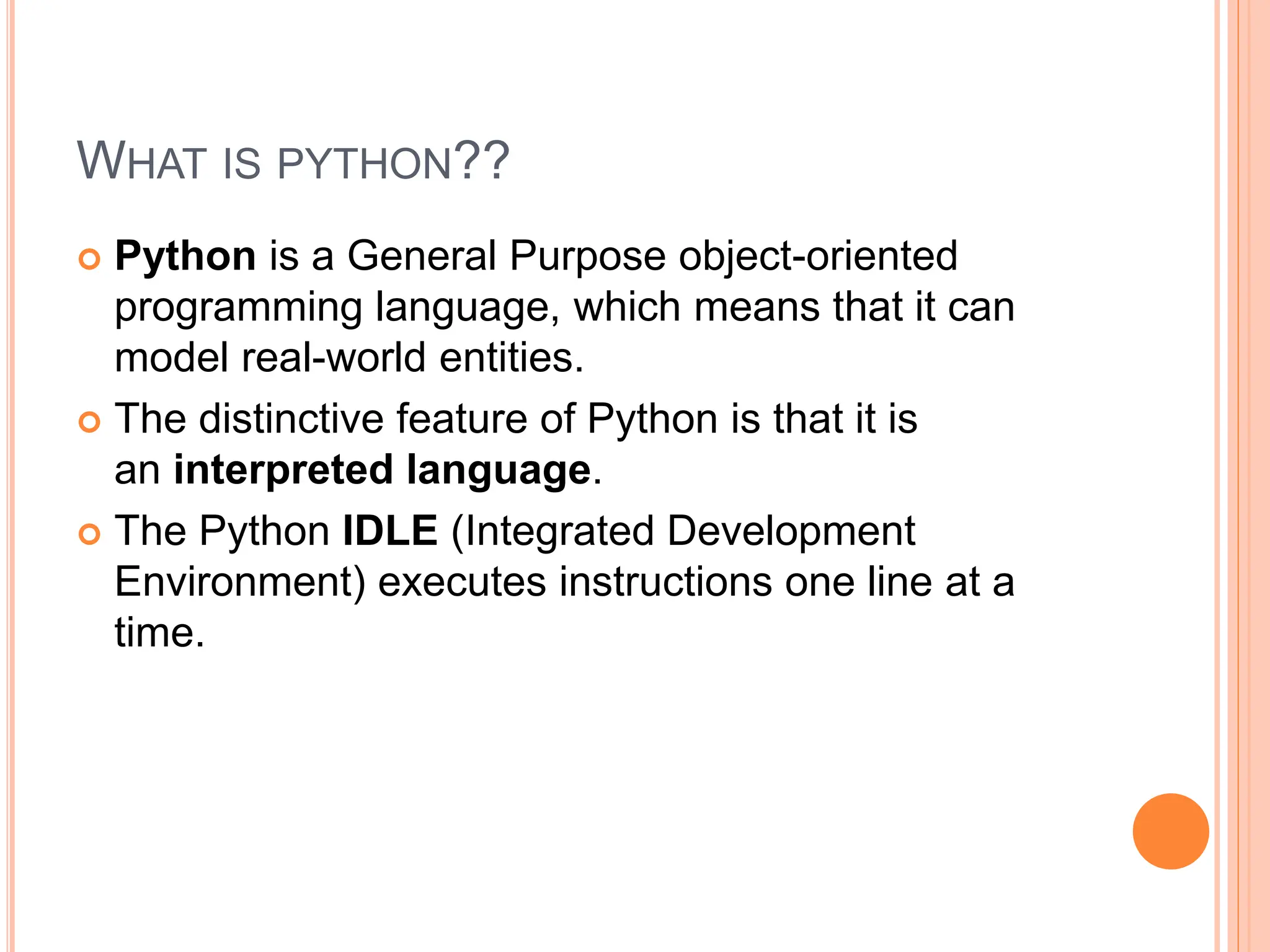 PYTHON PROGRAMMING for first year cse students | PPT