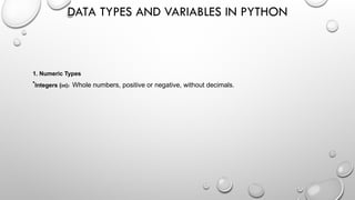PYTHON PROGRAMMING introduction. pptx | PPT