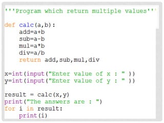 Comprehensive Introduction to Python Programming and OOP Concepts | PPTX