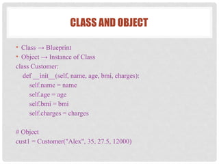 Comprehensive Introduction to Python Programming and OOP Concepts | PPTX