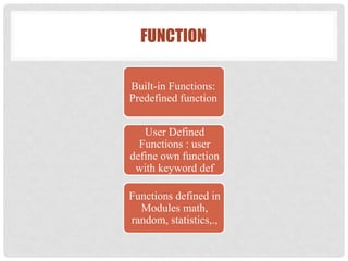 Comprehensive Introduction to Python Programming and OOP Concepts | PPTX