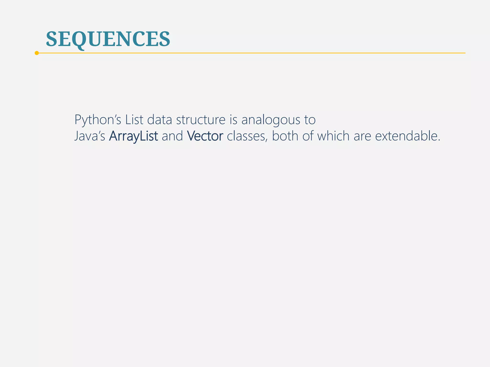SEQUENCES | MUTABLE 
15 
 