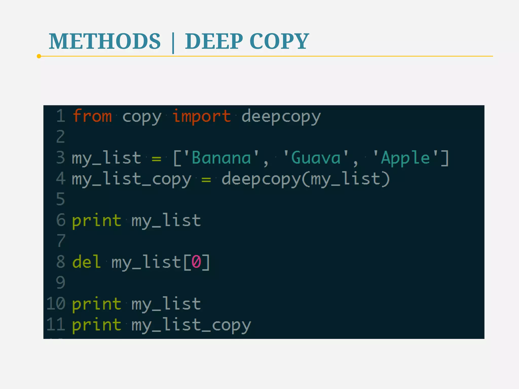 METHODS | DEEP COPY 
66 
 