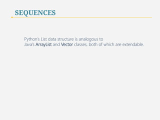 SEQUENCES | MUTABLE 
15 
 