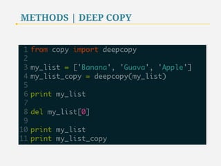 METHODS | DEEP COPY 
66 
 